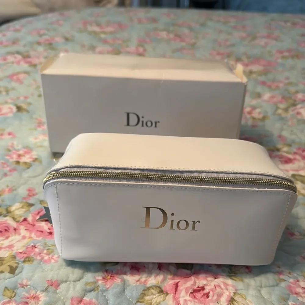 NEW Small White Rectangle Cosmetic Pouch Case